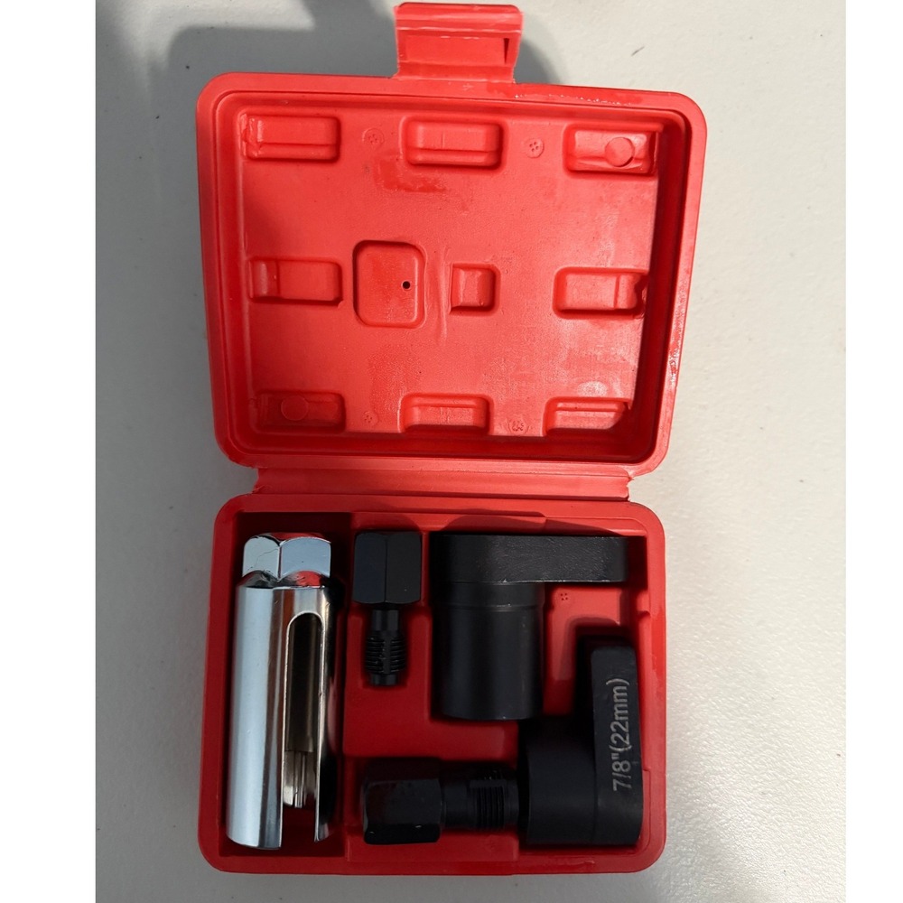A ABIGAL 5 Piece Oxygen Sensor Socket and Thread Chaser Tool Set 7/8 Inch 22mm